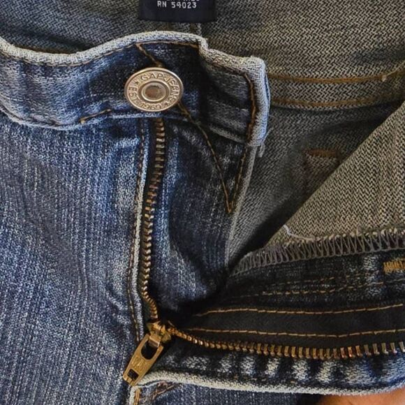 Vintage GAP Jeans Women’s Size 6 Blue Low Rise Bootcut Flare Stretch Denim Y2K - Picture 4 of 14